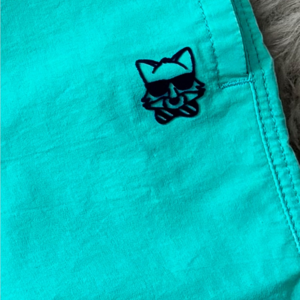 Vibrant Teal Men's Swim Trunks - Picture 3 of 6